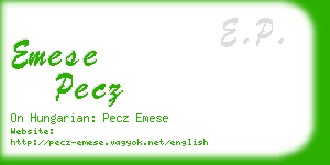 emese pecz business card